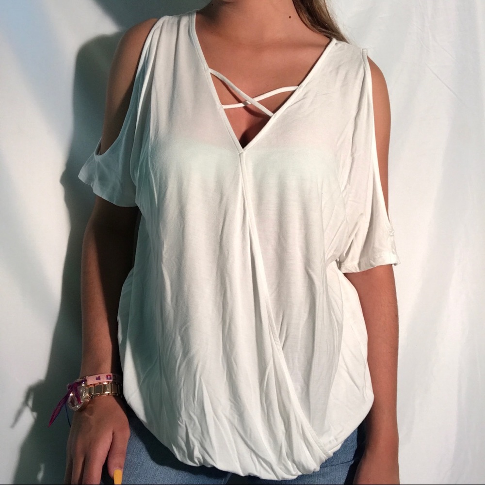 AMERICAN EAGLE WHITE BLOUSE WOMENS NEW